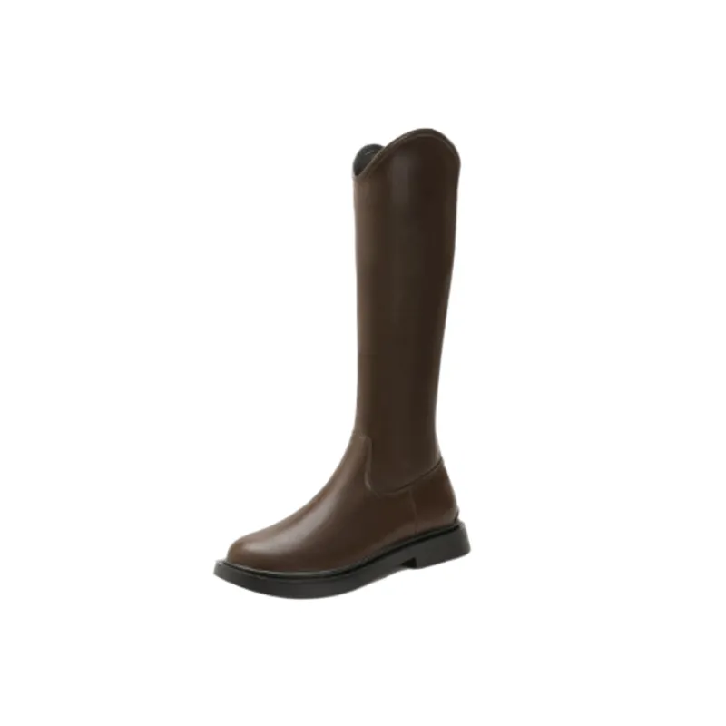 Simple Soft Knee High Boots-0