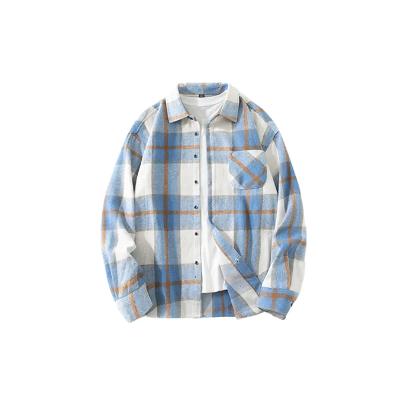 Casual Loose Cotton Blended Fabric Shirt-0