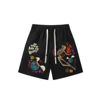 Casual Skull Flame Shorts