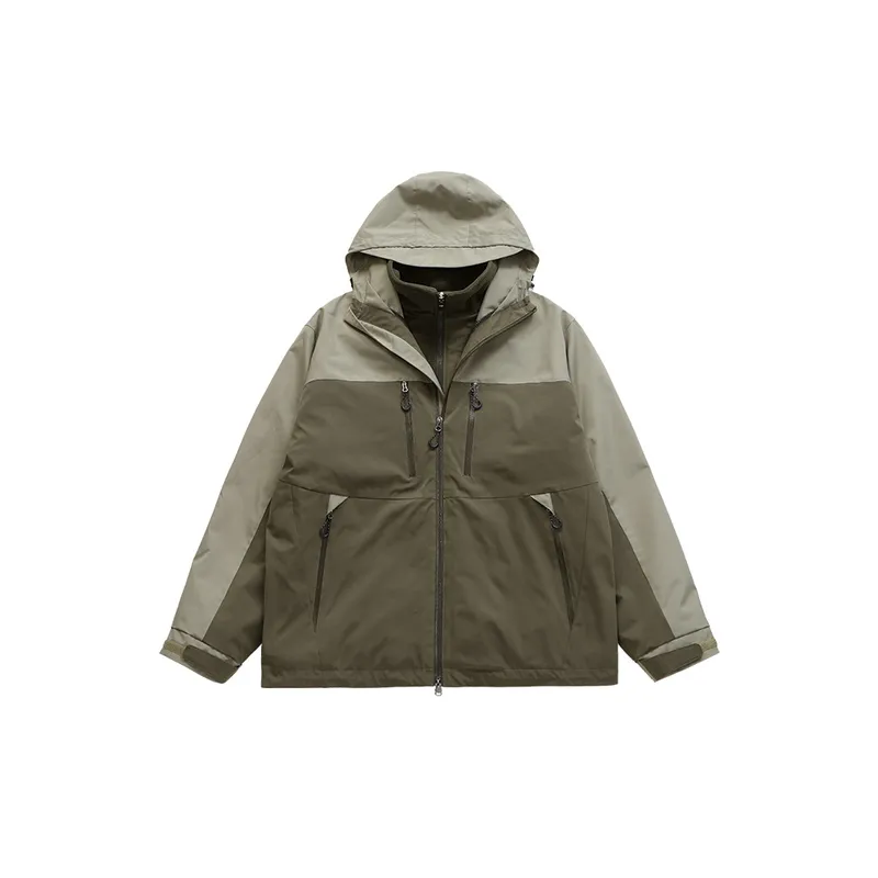 Windproof Zipper Hooded Jacket-0