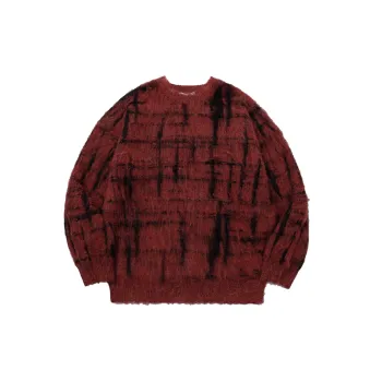 Street Loose Blended Synthetic Fabrics Sweater