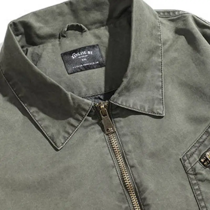 Fashionable Zipper Cotton Jacket-3