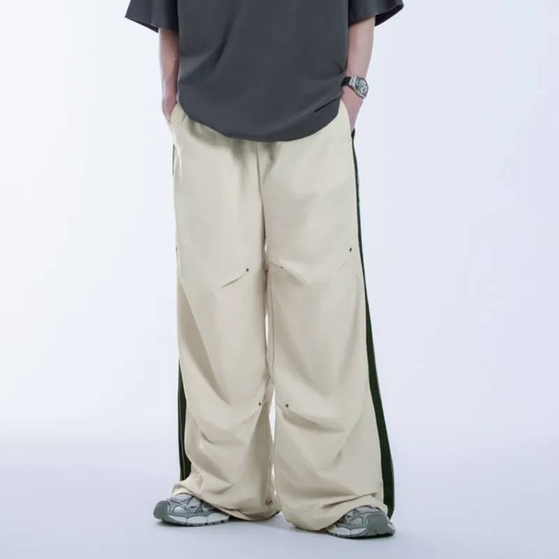 Casual Striped Blended Synthetic Fabrics Sports Pants-8