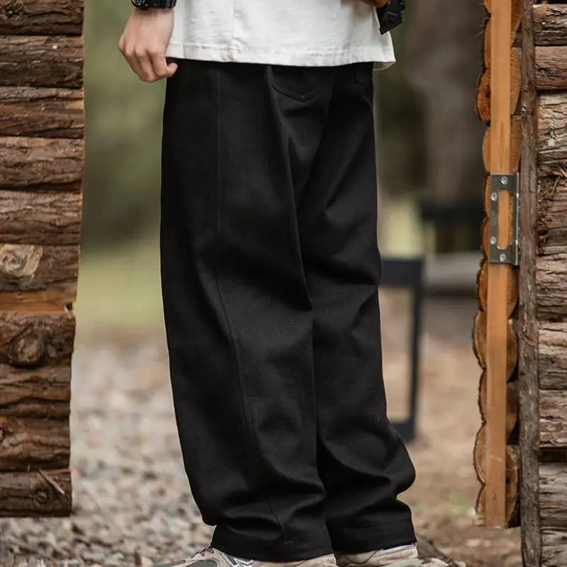 Retro Loose 100% Cotton Casual Pants-11