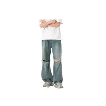 Retro Washed Ripped Jeans