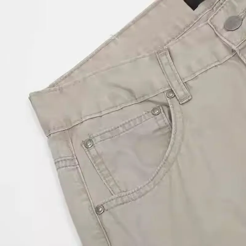 Retro Casual Cargo Pants-3