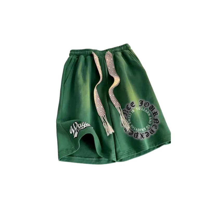Drawstring Casual Shorts with Wide Legs-0