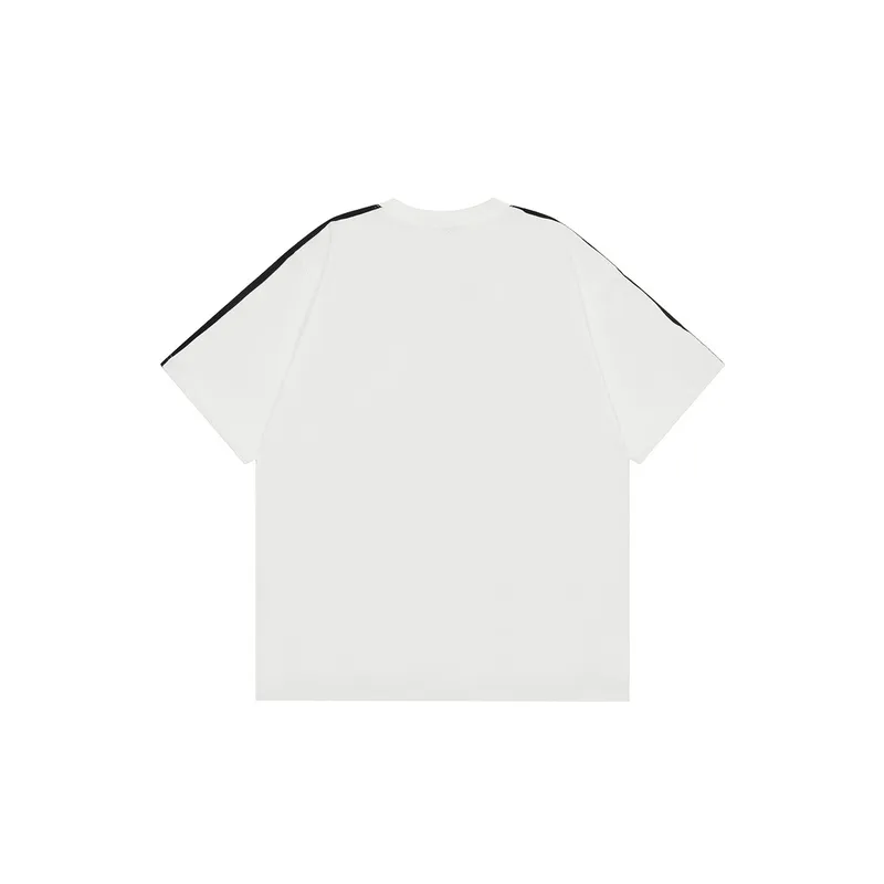 Loose Round Neck Print T Shirt-1