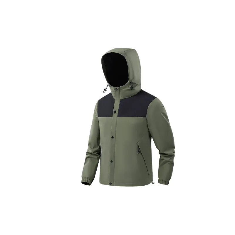 Basics Contrast Color Polyester Outdoor Jacket-6