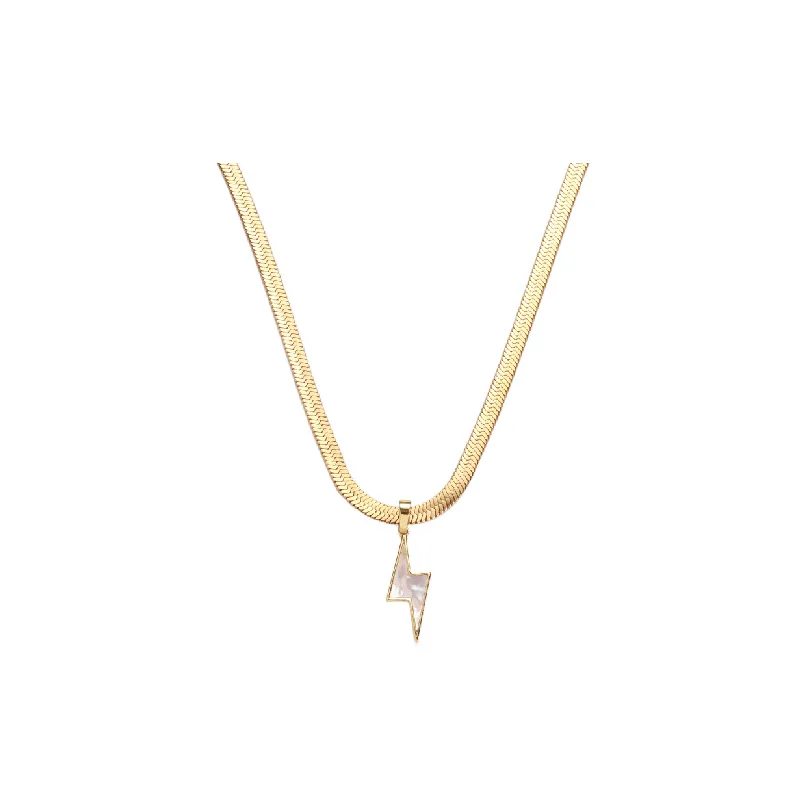 Lightning Pendant Chain Necklace
