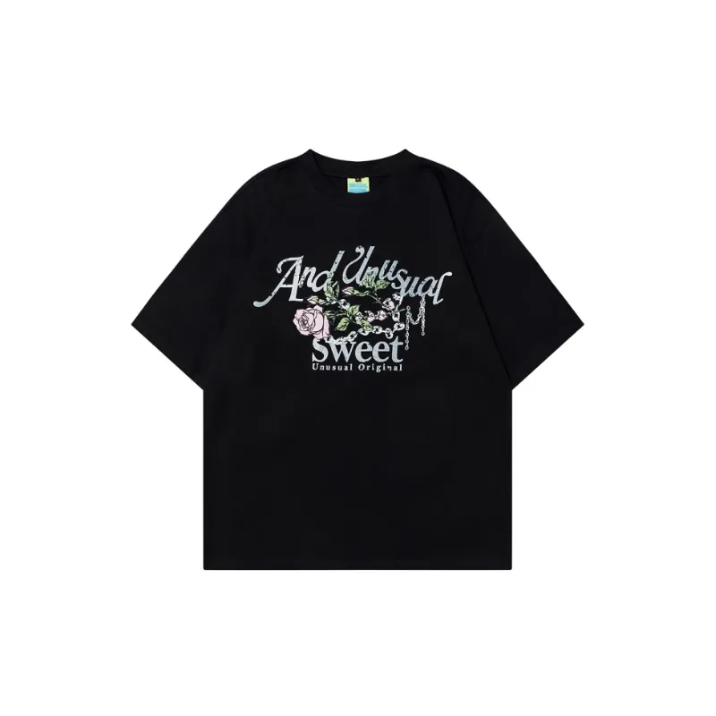 Retro Letter 100% Cotton T Shirt-2