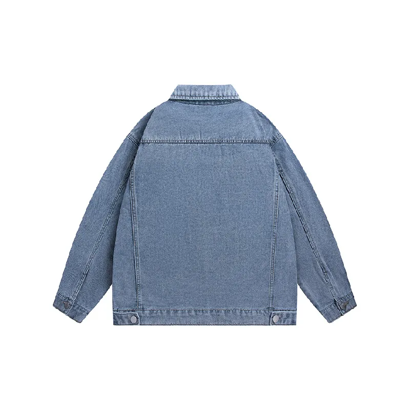 Street Retro Denim Jacket-3