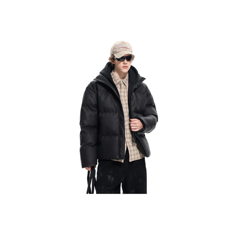 Casual Loose PU Quilted Jacket-2