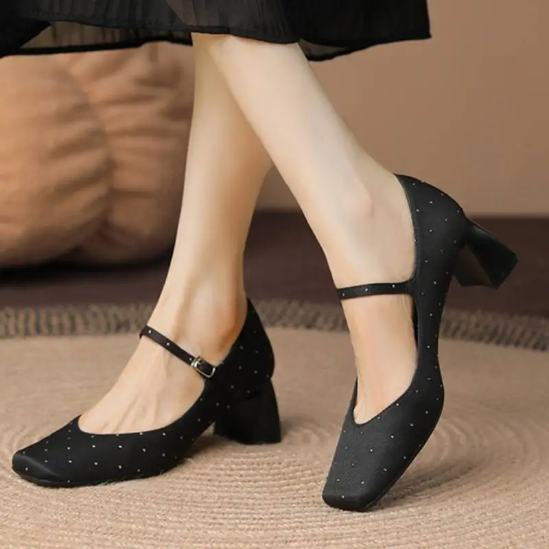 Elegant Rhinestone High Heels-5