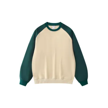 Contrast Color Loose Cotton Sweatshirt