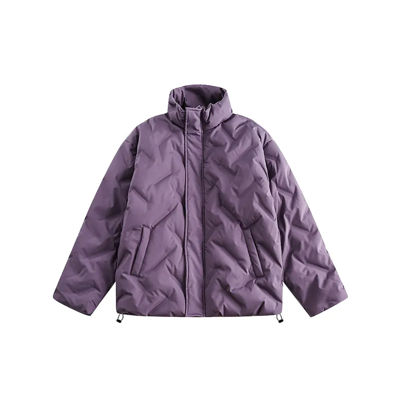 Pleated Simple Loose Solid Color Warm Cold resistant Jacket Outdoor-6
