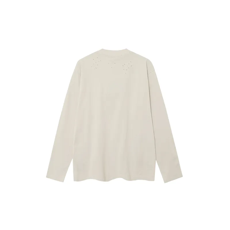 Retro Long Sleeve 100% Cotton T Shirt-3