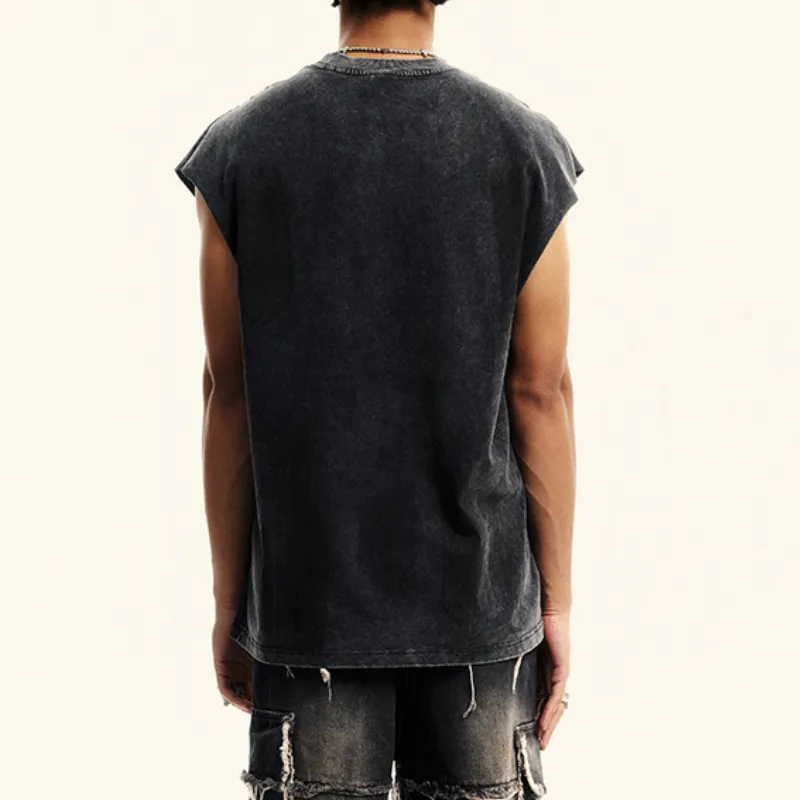 Retro Street Cotton Vest-11