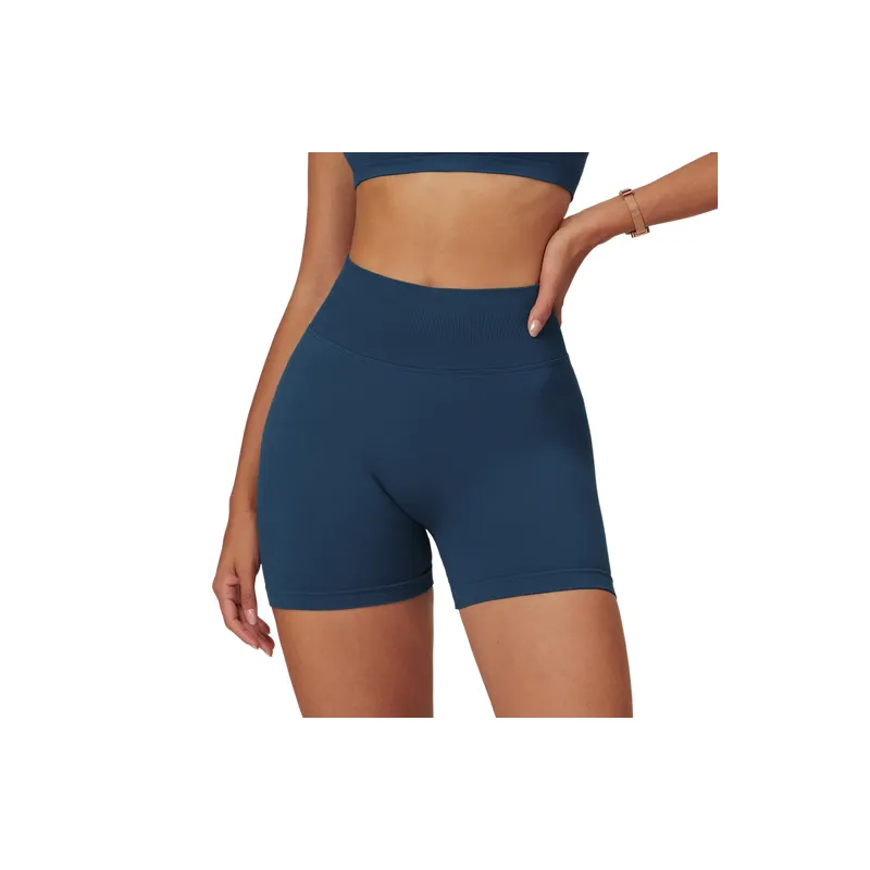 Plain Casual Sports Shorts Women-2