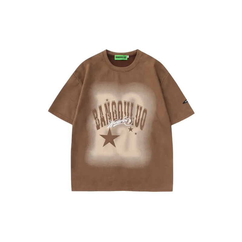 Retro Trendy Short Sleeved T Shirt-0
