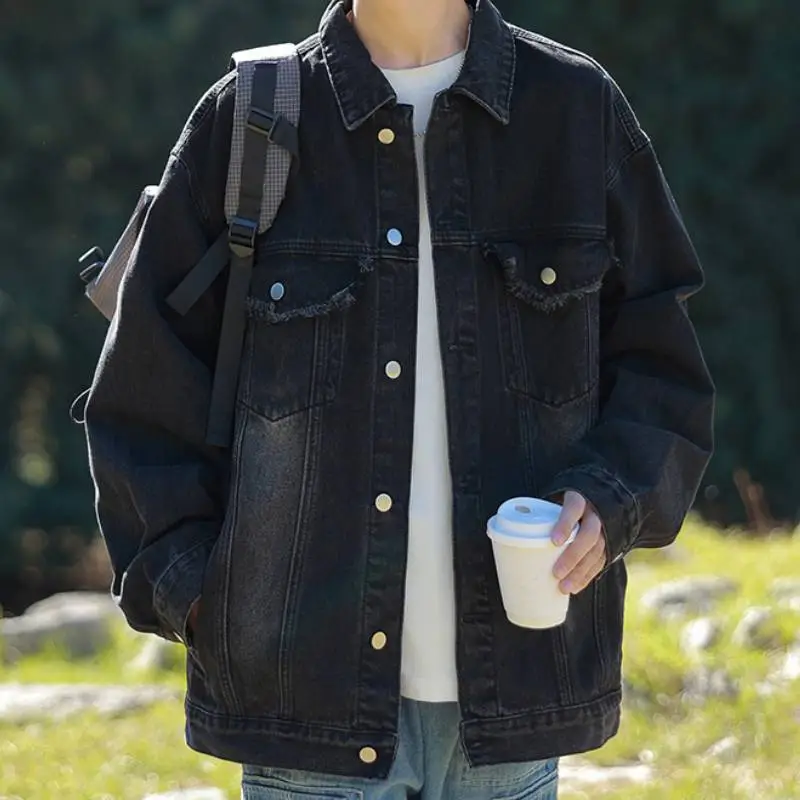 Street Retro Cotton Blended Fabric Jacket-7