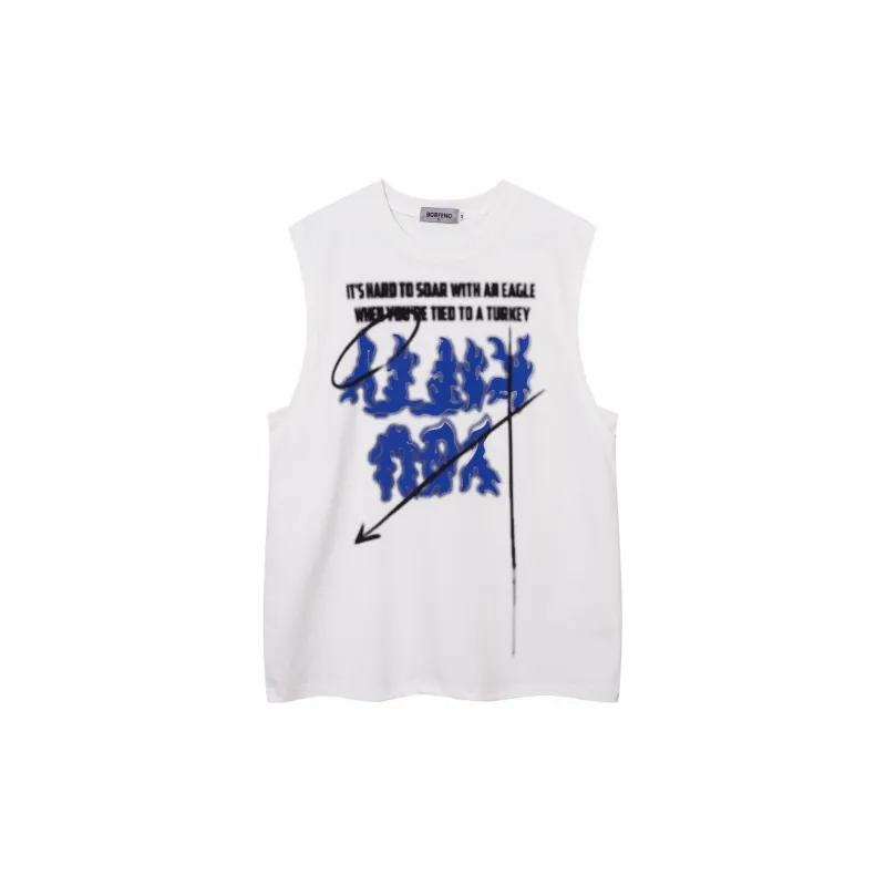 Fashion Loose Cotton Vest Unisex-2