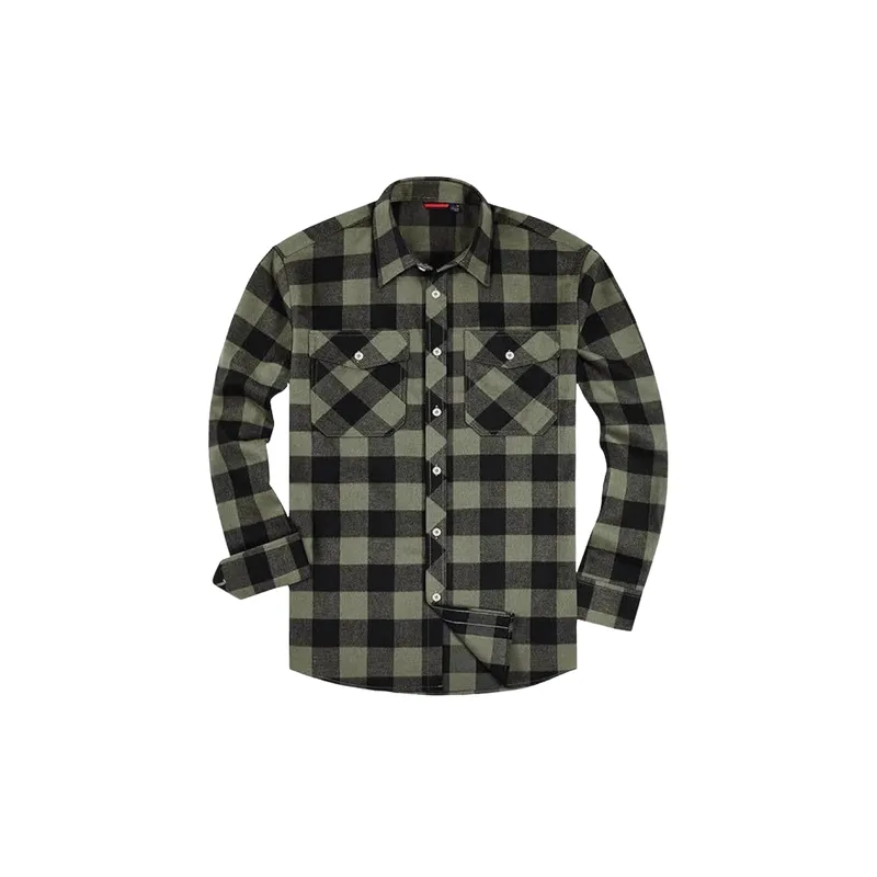 Basics Simple Flannel Shirt-4