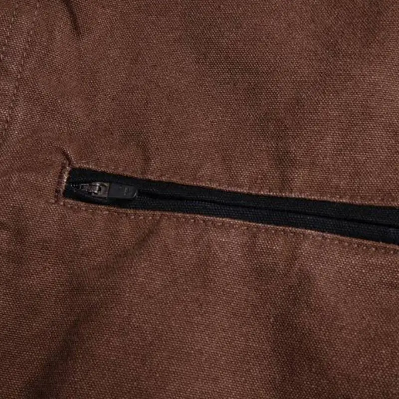 Casual Zipper Washed Jacket-3