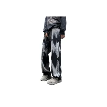 Tie Dye Gradient Straight Leg Jeans