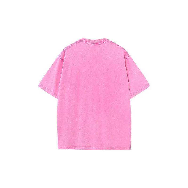 Fashionable Washed 100% Cotton T Shirt-5
