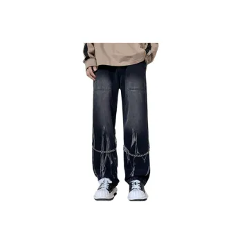 Hip Hop Loose Straight Tie Dye Jeans