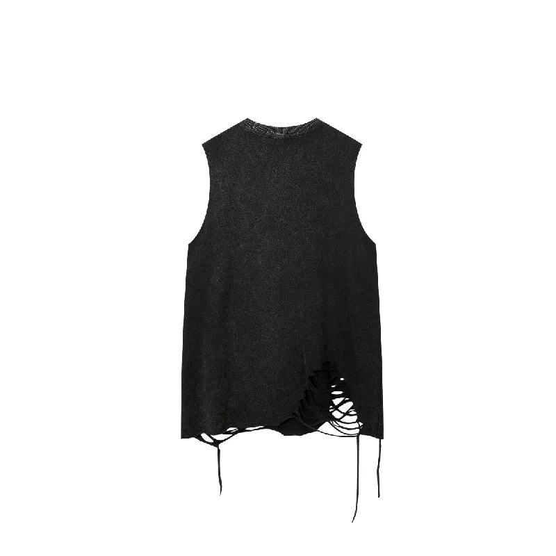 Retro Plain Cotton Vest-3