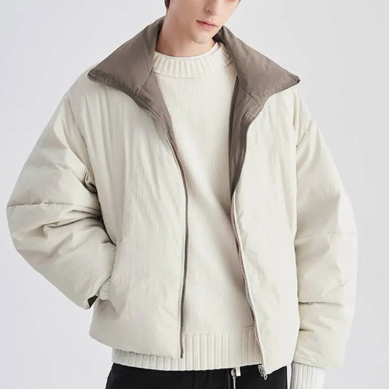 Casual Loose White Duck Down Jacket-6