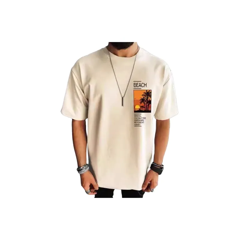Retro Loose 100% Cotton T Shirt-0