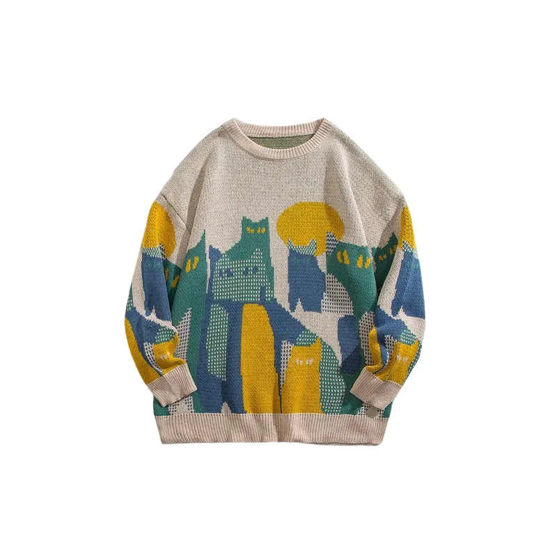 Retro Loose Sweater-12