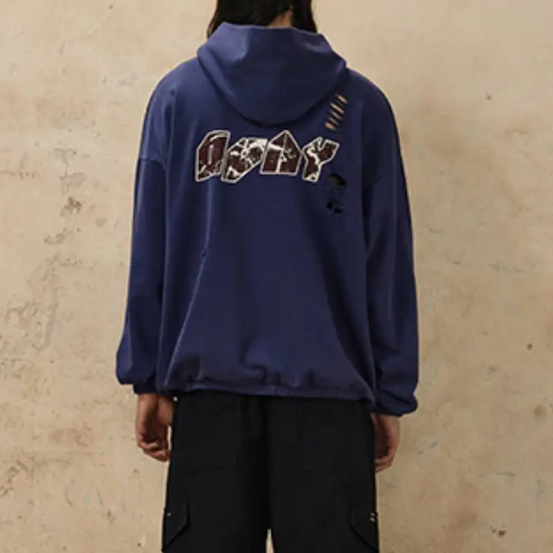 Loose Ripped Sweatshirt-3
