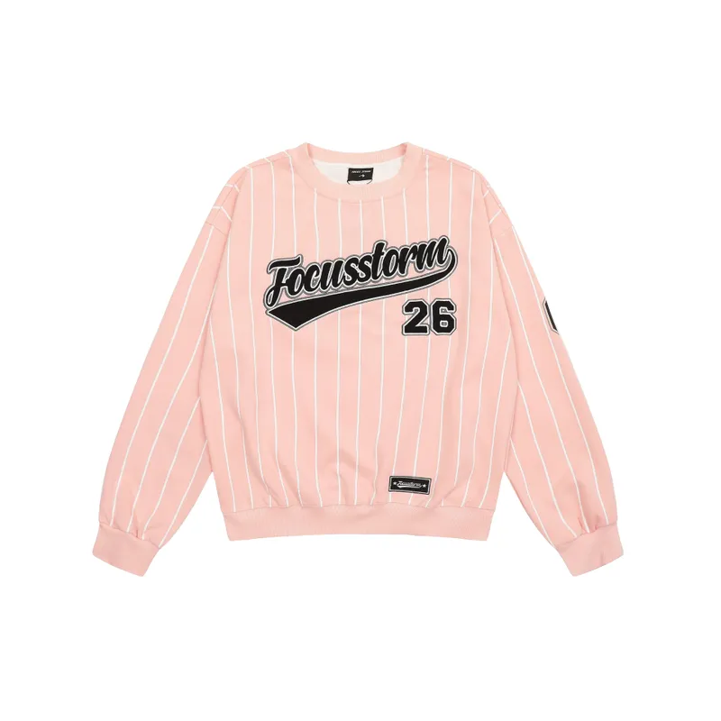 Retro Striped Cotton Sweatshirt