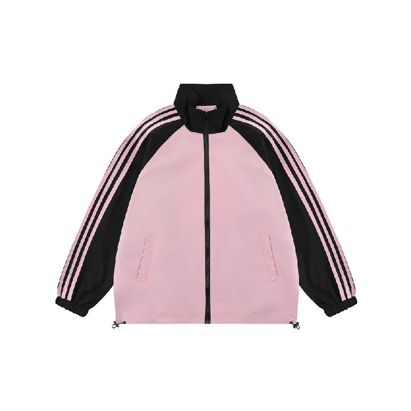 Casual Striped Polyester Jacket-4