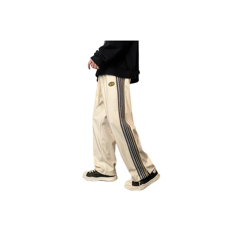 Casual Loose Zipper Woolen Trousers-2