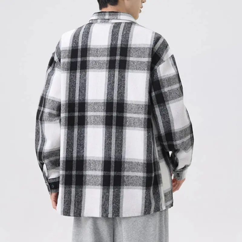 Casual Loose Cotton Blended Fabric Shirt-11