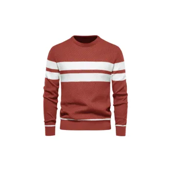Casual Contrast Color Sweater