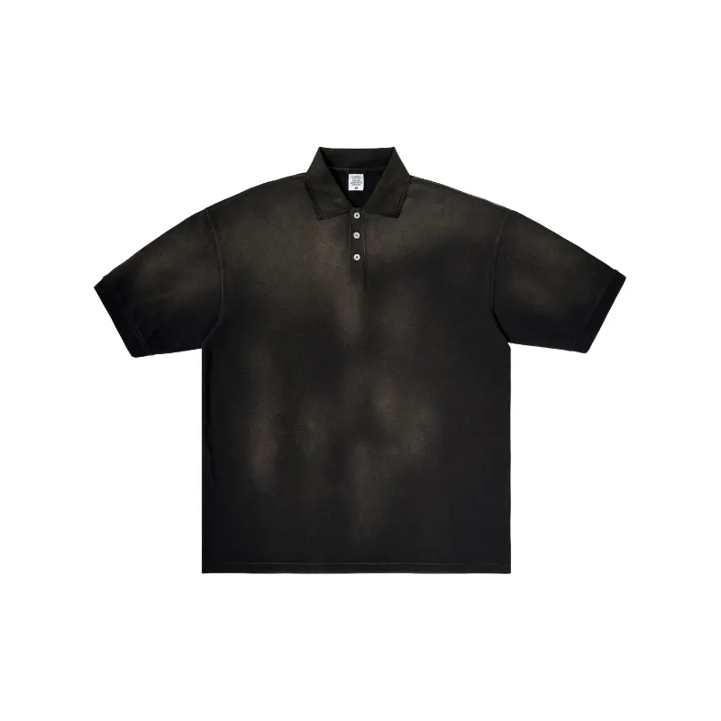 Loose Plain 100% Cotton Polo Unisex-2