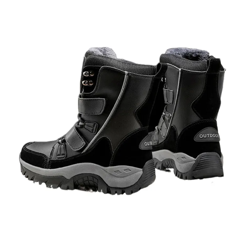 Leather Waterproof Warm Snow Boots-1