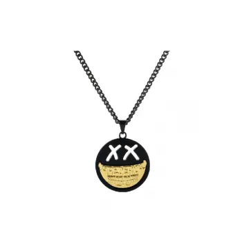 Round Smiley Face Necklace