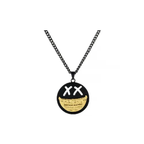 Round Smiley Face Necklace
