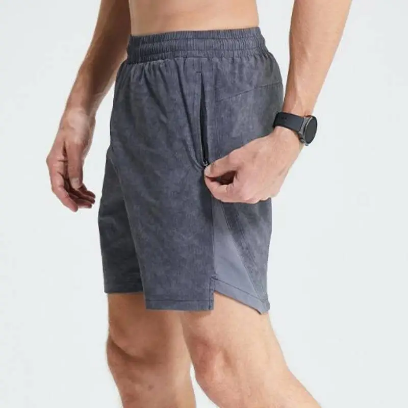 Simple Breathable Blended Synthetic Fabrics Sports Shorts-2