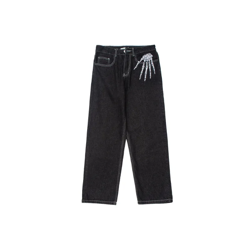 Trendy Embroidered Jeans-0