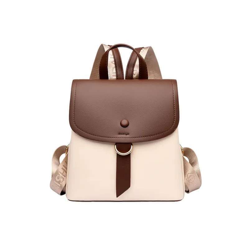 Simple Contrast Color Backpack-3