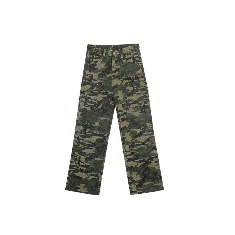 Fashionable Straight Leg Cargo Pants-0