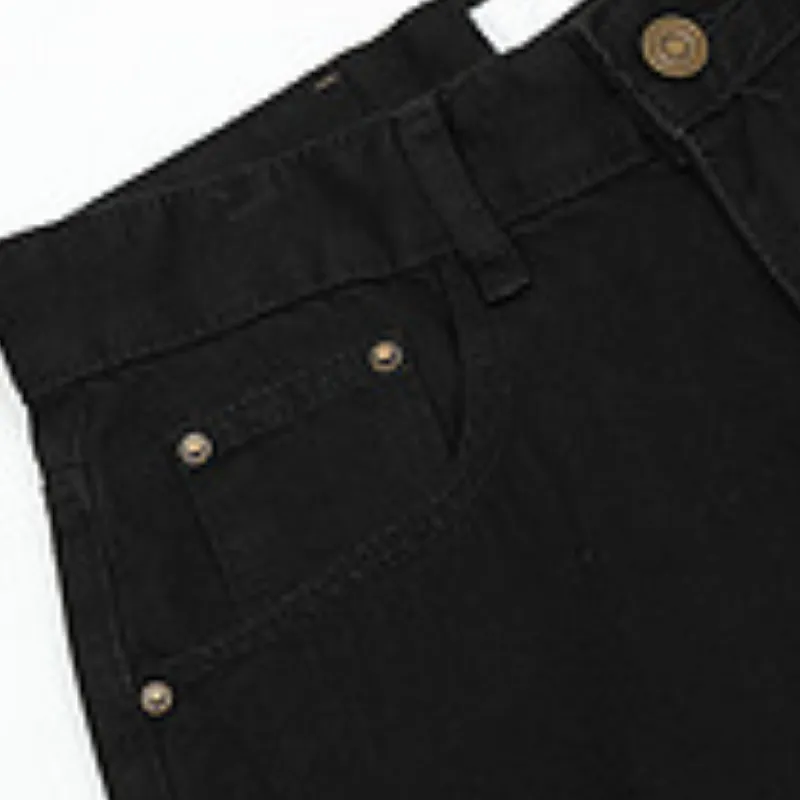 Loose Straight Leg Jeans Women-4